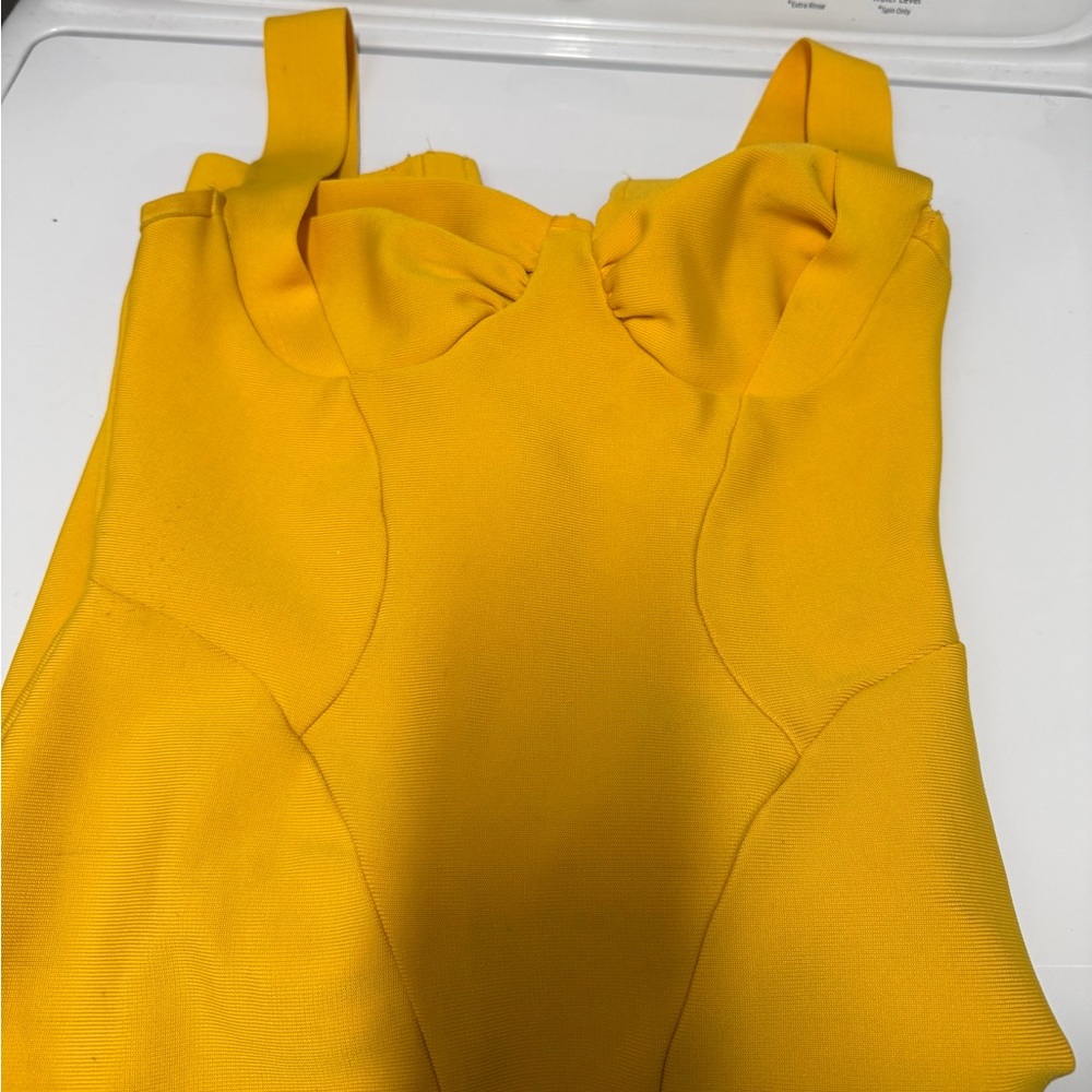 SHEIN Yellow Midi Dress